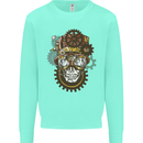 Steampunk Skull Kids Sweatshirt Jumper Peppermint