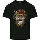 Steampunk Skull Kids T-Shirt Childrens Black