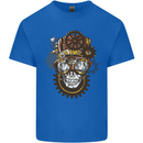 Steampunk Skull Kids T-Shirt Childrens Royal Blue