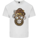 Steampunk Skull Kids T-Shirt Childrens White