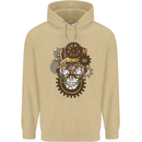 Steampunk Skull Mens 80% Cotton Hoodie Sand