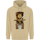 Steampunk Skull Mens 80% Cotton Hoodie Sand