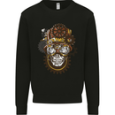 Steampunk Skull Mens Sweatshirt Jumper Black