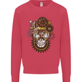Steampunk Skull Mens Sweatshirt Jumper Heliconia