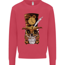 Steampunk Skull Mens Sweatshirt Jumper Heliconia
