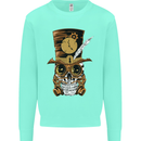 Steampunk Skull Mens Sweatshirt Jumper Peppermint