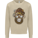 Steampunk Skull Mens Sweatshirt Jumper Sand