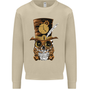 Steampunk Skull Mens Sweatshirt Jumper Sand