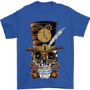 Steampunk Skull Mens T-Shirt Cotton Gildan Royal Blue