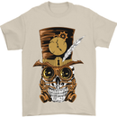 Steampunk Skull Mens T-Shirt Cotton Gildan Sand