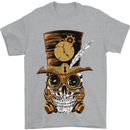 Steampunk Skull Mens T-Shirt Cotton Gildan Sports Grey