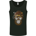 Steampunk Skull Mens Vest Tank Top Black
