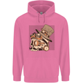 Steampunk Skull With Moustache Childrens Kids Hoodie Azalea