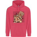 Steampunk Skull With Moustache Childrens Kids Hoodie Heliconia