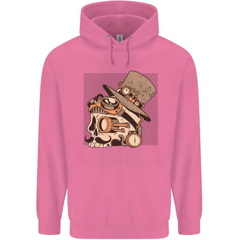 Steampunk Skull With Moustache Mens 80% Cotton Hoodie Azelea