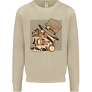 Steampunk Skull With Moustache Mens Sweatshirt Jumper Sand