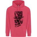 Steampunk Skull With Top Hat Childrens Kids Hoodie Heliconia