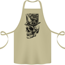 Steampunk Skull With Top Hat Cotton Apron 100% Organic Khaki