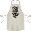 Steampunk Skull With Top Hat Cotton Apron 100% Organic Natural