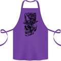 Steampunk Skull With Top Hat Cotton Apron 100% Organic Purple