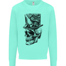 Steampunk Skull With Top Hat Mens Sweatshirt Jumper Peppermint