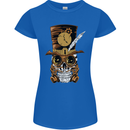Steampunk Skull Womens Petite Cut T-Shirt Royal Blue