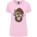 Steampunk Skull Womens Wider Cut T-Shirt Light Pink