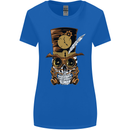 Steampunk Skull Womens Wider Cut T-Shirt Royal Blue