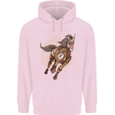 Steampunk Unicorn Childrens Kids Hoodie Light Pink