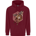 Steampunk Unicorn Childrens Kids Hoodie Maroon