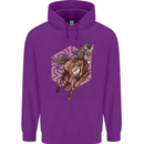 Steampunk Unicorn Childrens Kids Hoodie Purple