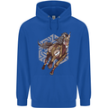 Steampunk Unicorn Childrens Kids Hoodie Royal Blue