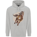 Steampunk Unicorn Childrens Kids Hoodie Sports Grey