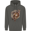 Steampunk Unicorn Childrens Kids Hoodie Storm Grey