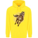 Steampunk Unicorn Childrens Kids Hoodie Yellow