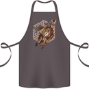 Steampunk Unicorn Cotton Apron 100% Organic Dark Grey