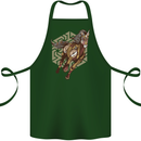 Steampunk Unicorn Cotton Apron 100% Organic Forest Green