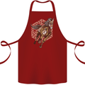 Steampunk Unicorn Cotton Apron 100% Organic Maroon