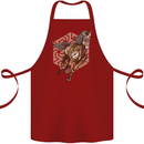 Steampunk Unicorn Cotton Apron 100% Organic Maroon