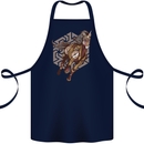 Steampunk Unicorn Cotton Apron 100% Organic Navy Blue