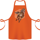 Steampunk Unicorn Cotton Apron 100% Organic Orange