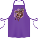 Steampunk Unicorn Cotton Apron 100% Organic Purple