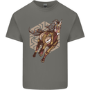 Steampunk Unicorn Kids T-Shirt Childrens Charcoal