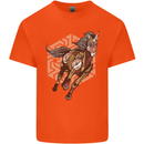 Steampunk Unicorn Kids T-Shirt Childrens Orange