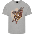 Steampunk Unicorn Kids T-Shirt Childrens Sports Grey