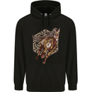 Steampunk Unicorn Mens 80% Cotton Hoodie Black