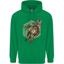 Steampunk Unicorn Mens 80% Cotton Hoodie Irish Green