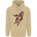 Steampunk Unicorn Mens 80% Cotton Hoodie Sand