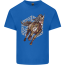 Steampunk Unicorn Mens Cotton T-Shirt Tee Top Royal Blue