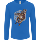 Steampunk Unicorn Mens Long Sleeve T-Shirt Royal Blue